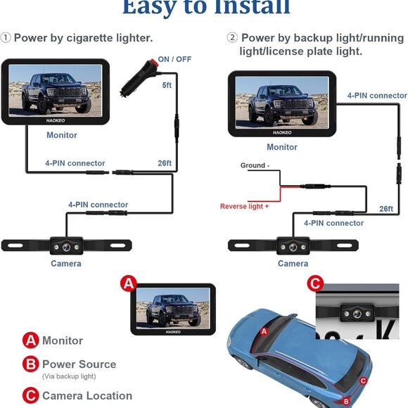 NEW 7" High Resolution Backup Camera - Picture 7 of 11